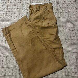 Aritzia Straight Leg Pants in Camel Tan